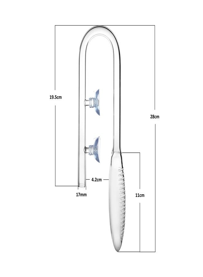 JARDLI Violet Glass Inflow Pipe for Aquarium Planted Tank (17mm for 5/8''(16/22mm) tubing) - Image 3